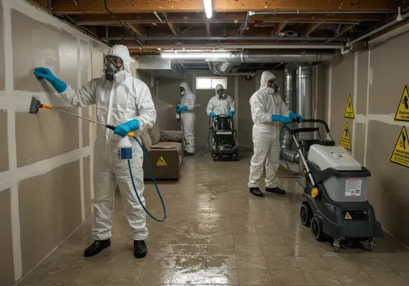 Basement Moisture Removal and Structural Drying process in Llano County, TX